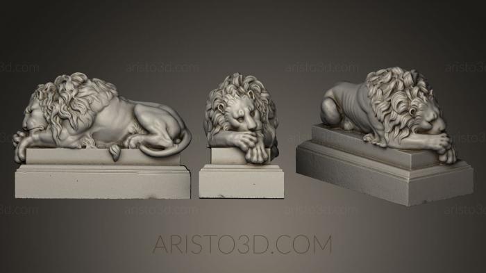 Figurines lions tigers sphinxes (STKL_0126) 3D model for CNC machine